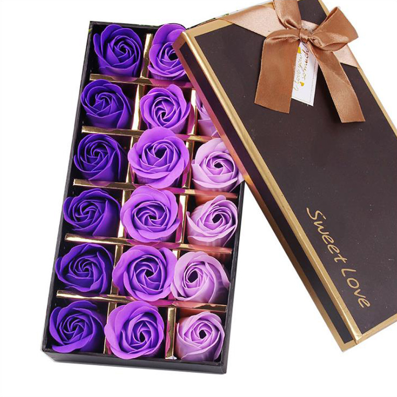 New Product Wholesale Valentines Day Gift for Girlfriend Rose Artificial Soap Flower Handmade Wedding Party Ornament