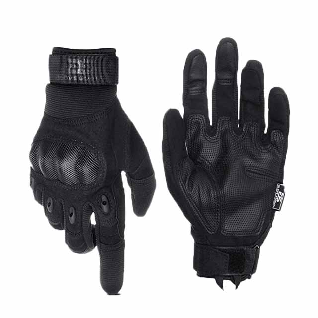 Outdoor winter survival comfortable Anti-Slip Full Finger military motorcycle touch screen work hard knuckle tactical gloves