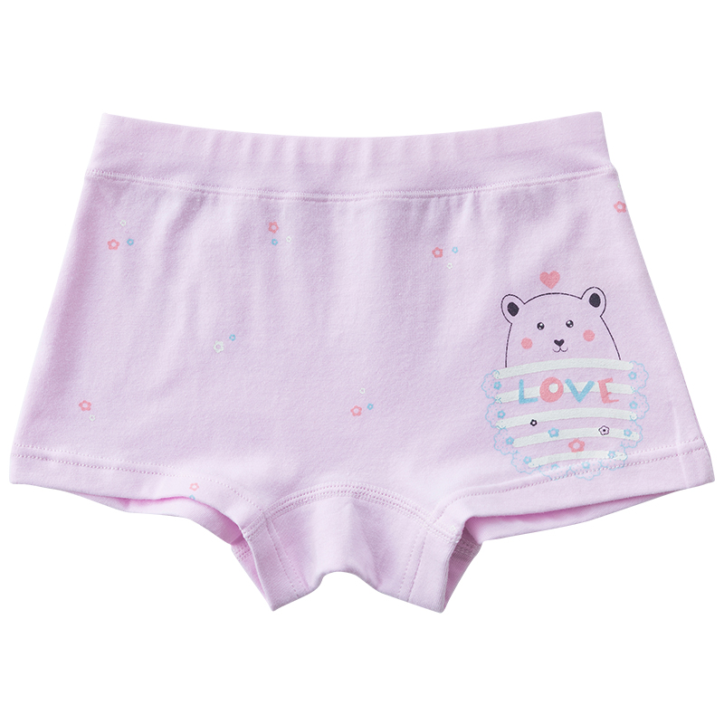 Custom breathable printed cotton girls underwear children's panties