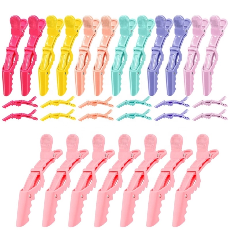 10 Colors Hair Clips for Styling Sectioning Hair Clips for Women Wide Teeth Double Hinged Design Alligator Clips of Salon