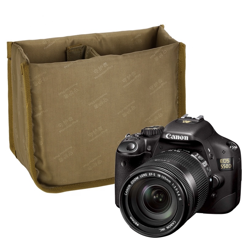 Foldable Nylon Insert Partition Lens Bag For Canon Nikon Waterproof Two Size Available