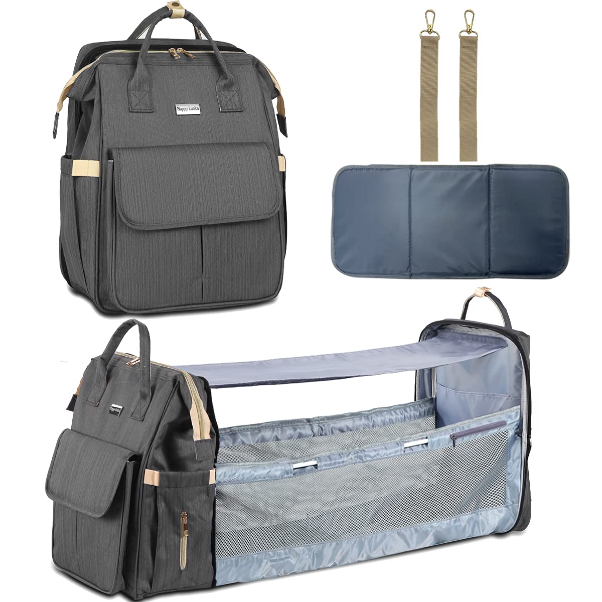 2021 OEM+ODM Baby Diaper bag nappies mother bag Nappy Bag Mommy Dad Baby Backpack With Changing pad