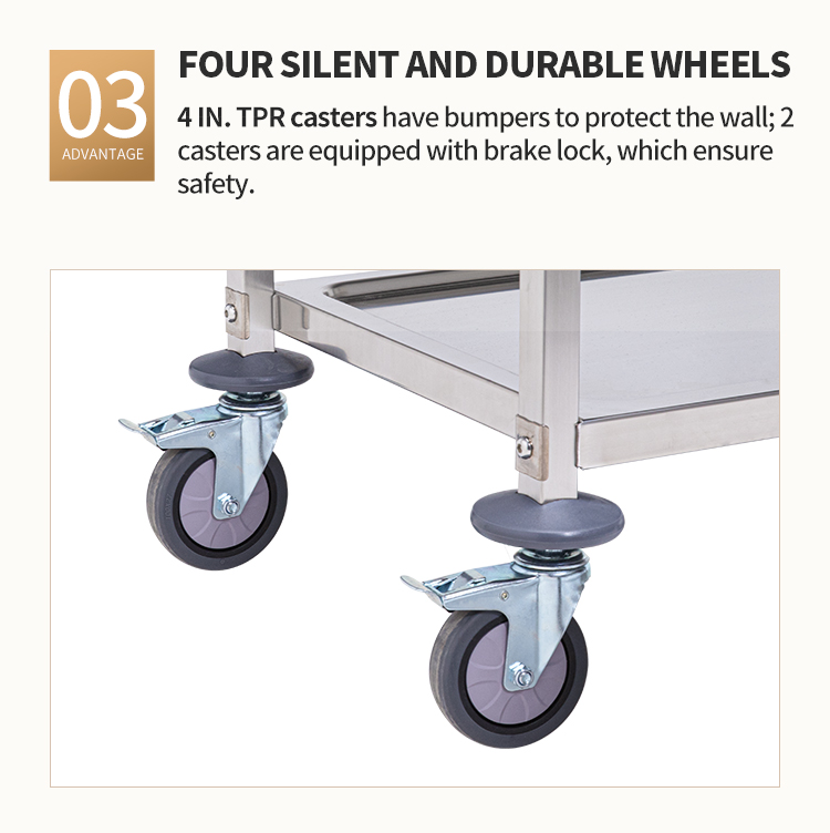 best hotel table kitchen drink 3 tier rolling service trolley food tea utility room service cart trolley