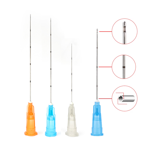 Free Customize Cannula Needles Hypodermic Blunt Tip Syringe For Dermal Filler Blunt Needle