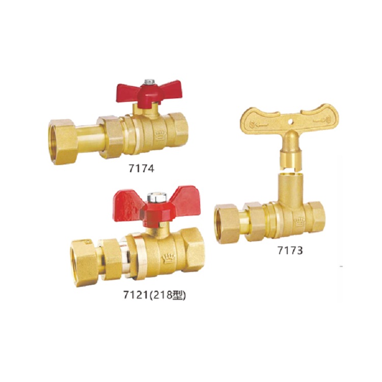 Q11F-10/16/25T Butterfly water meter telescopic Brass ball valve for Water Supply(7121,7174,7173)