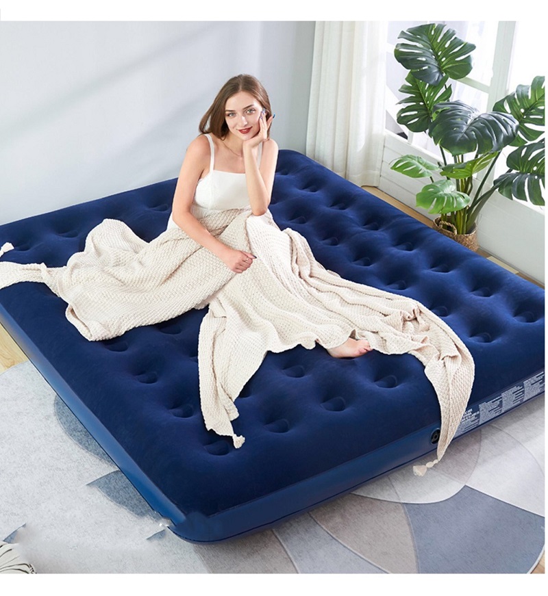 67004 Size 203*183*22cm Inflatable mattress outdoor with high back cushion home air cushion double bed thickened inflatable bed