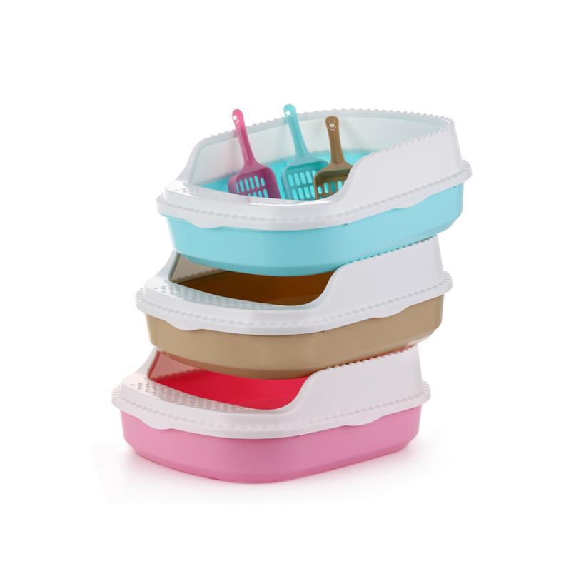 New semi-enclosed cat litter pan can be removed from the anti-splashing cat poo pan cat toilet manufacturers wholesale a replace