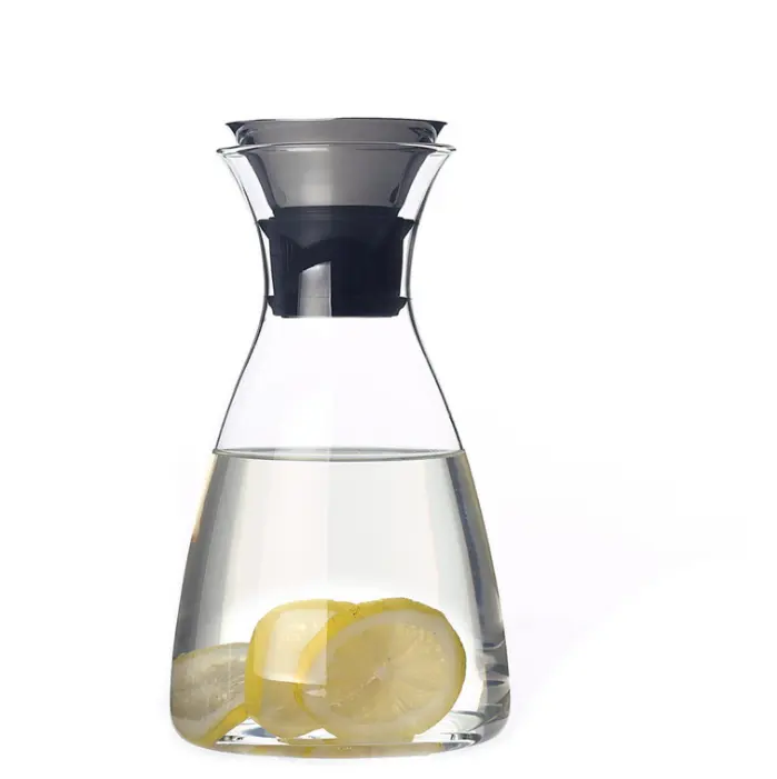 Heat resistant borosilicate glass carafe glass water jug with lid