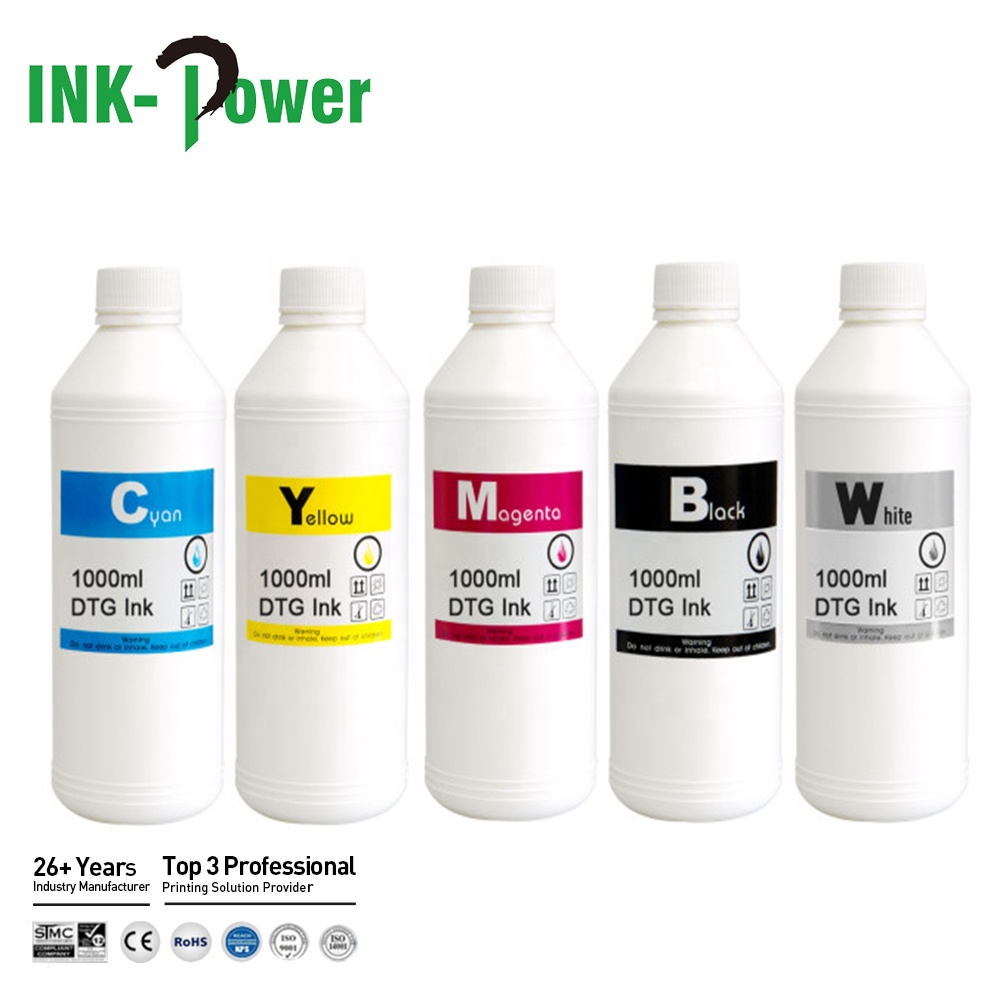 INK-POWER Digital Premium DTG Textile White Ink for Epson L800 L805 L1800 R1900 F2000 1390 DX5 DX7 DTG Printer