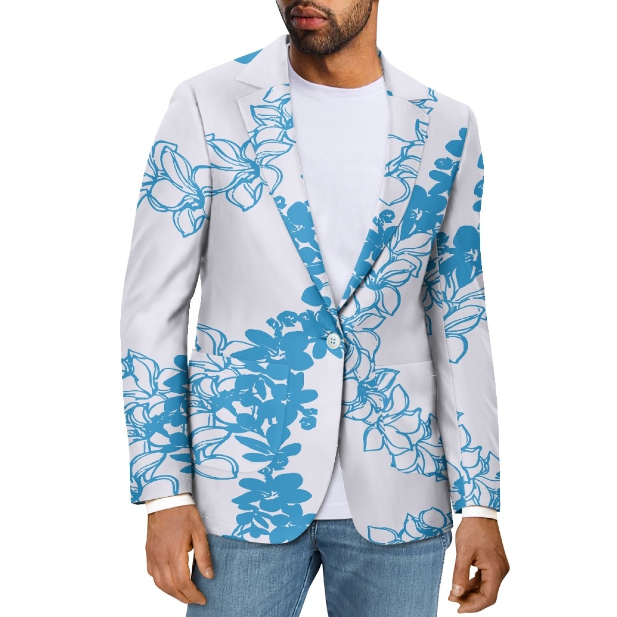 Sublimation Pattern Print On Demand Lava Flower Men's Sports Selling Casual Suit Jacket Cosy Men's Suits Blazer