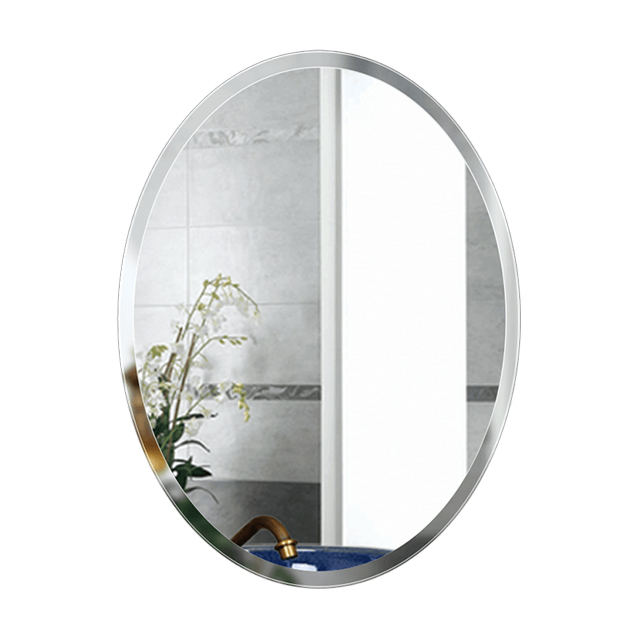 Frameless girl make up wall mirror with polish bevel edge