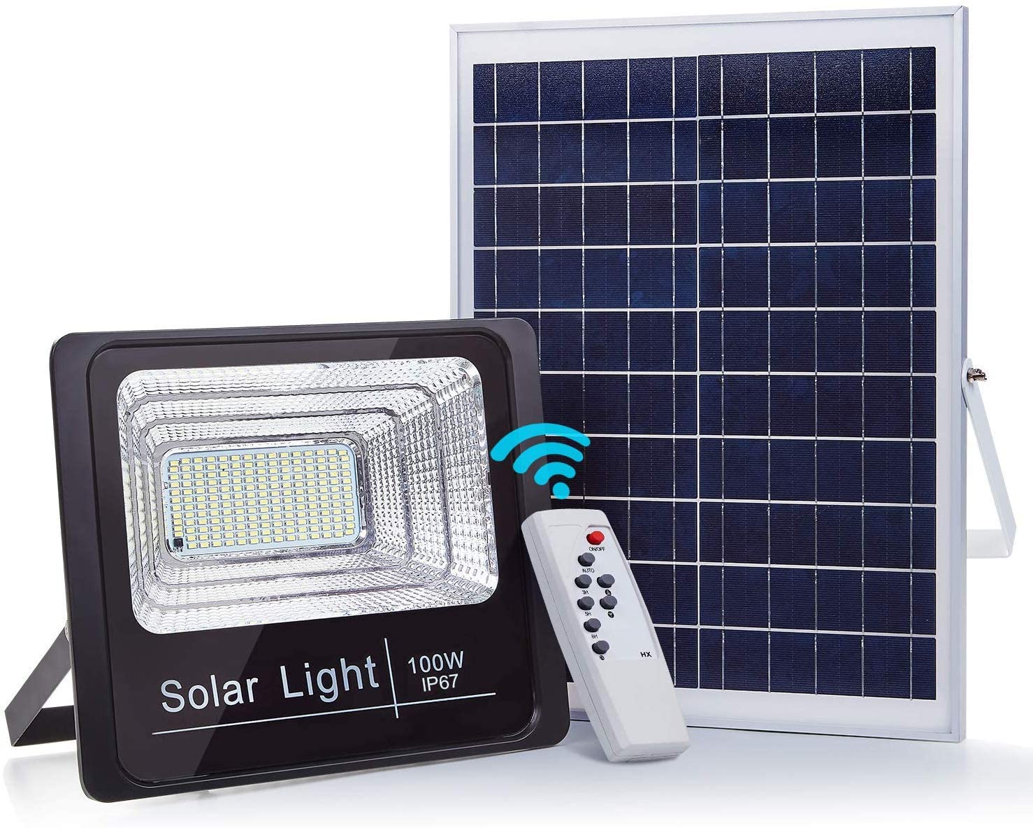 VLUX Die-Casting Solar Powered Slim RGB IP66 IP67 Waterproof Outdoor Floodlight 30W 60W 100W Watt LED Solar Flood Light