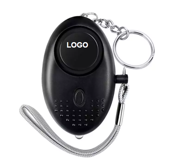 130DB Wholesale OEM custom logo LED Portable Emergency SOS Security Self Defense Alarm Keychain Women Pepper Spray