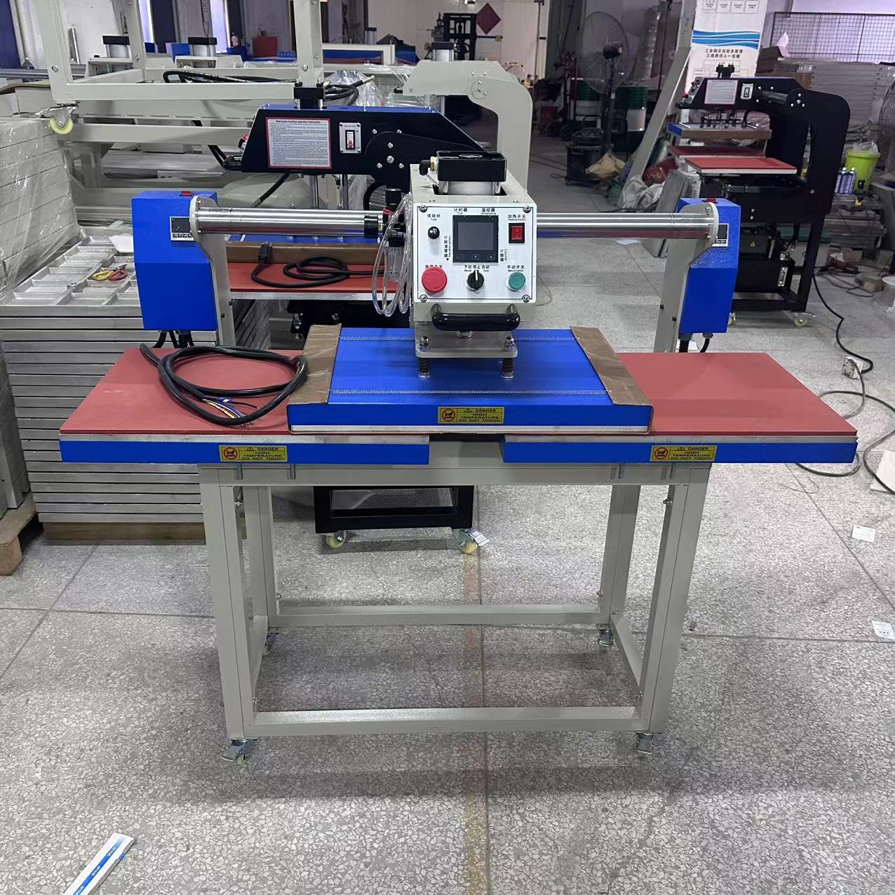 Pneumatic Heat Press Machine 16X24 inch 40x60cm Pneumatic Sublimation Double Heating Plate Ironing Fusing Machine
