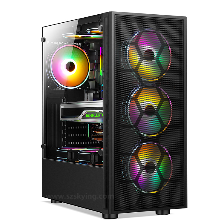 Новая игровая консоль Atx с корпусом 3,0, Usb, вентиляторная стеклянная панель, ПК Средняя башня, Atx шасси, компьютерное шасси