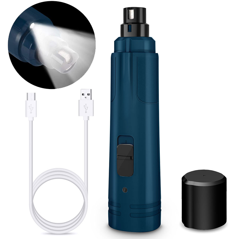 Dog Nail Grinder Rechargeable With LED Light Paws Grooming Tool Auto Pet Electric Nail Clipper Grinder
