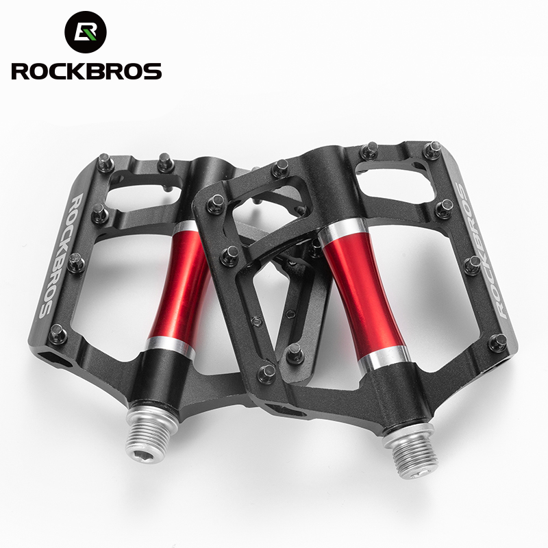 Велосипедные педали ROCKBROS MTB, алюминиевые Нескользящие, на платформе с подшипниками, ультралегкие, Аксессуары для велосипеда