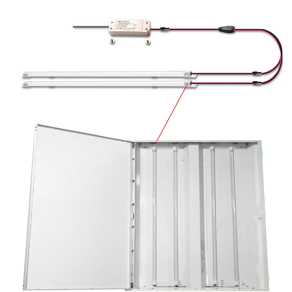 Commercial led lighting retrofit kit 2x2 2x4 36w led magnetic strip kit with DLC 5 years warranty