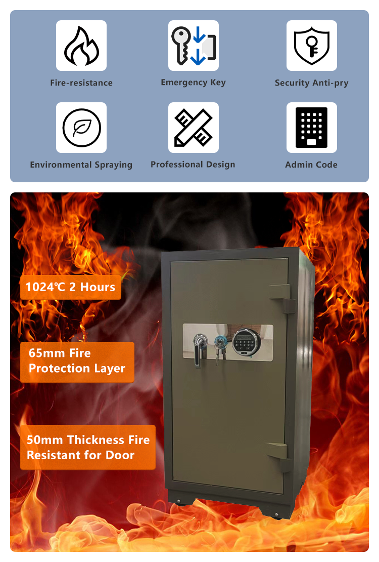 Fireproof Fire Resistant Security Safe Box Safety Cabinet