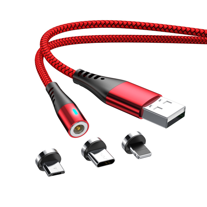 Магнитный зарядный кабель Vothoon, 3 в 1, 2,4 А, Micro USB, Тип C, для android и ios
