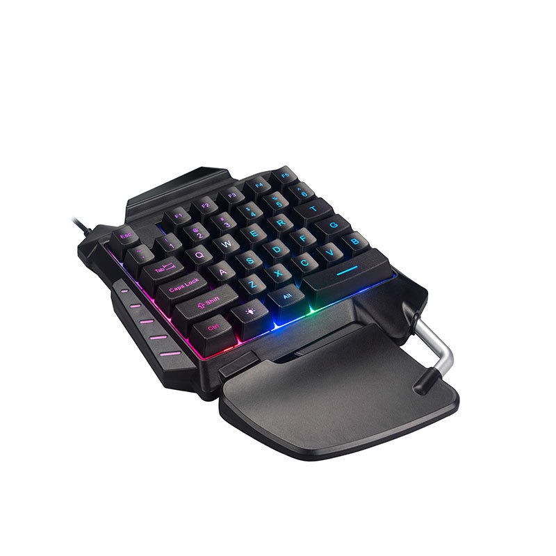 Односторонняя клавиатура со светодиодной подсветкой, 35 клавиш, Rgb, маленькая игровая клавиатура