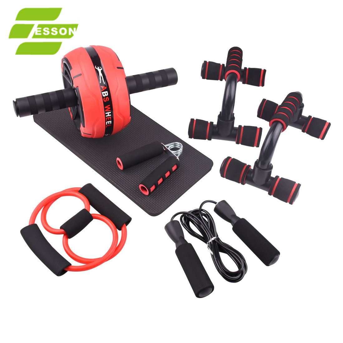 2021 new push up bracket 7-piece set belly wheel suit