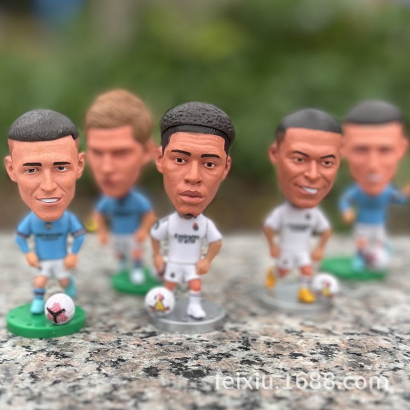 Football Players Action Figures PVC Plastic Soccer Star Figures with Big Head Sports Model Dolls Custom For Football Fans