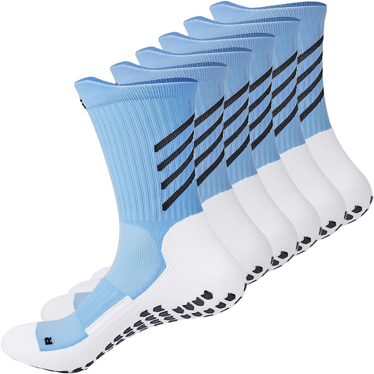 High Quality Fashion Design Sport Men Running Anti Slip Tube Trampoline Custom Socks Football Soccer Sports Socks