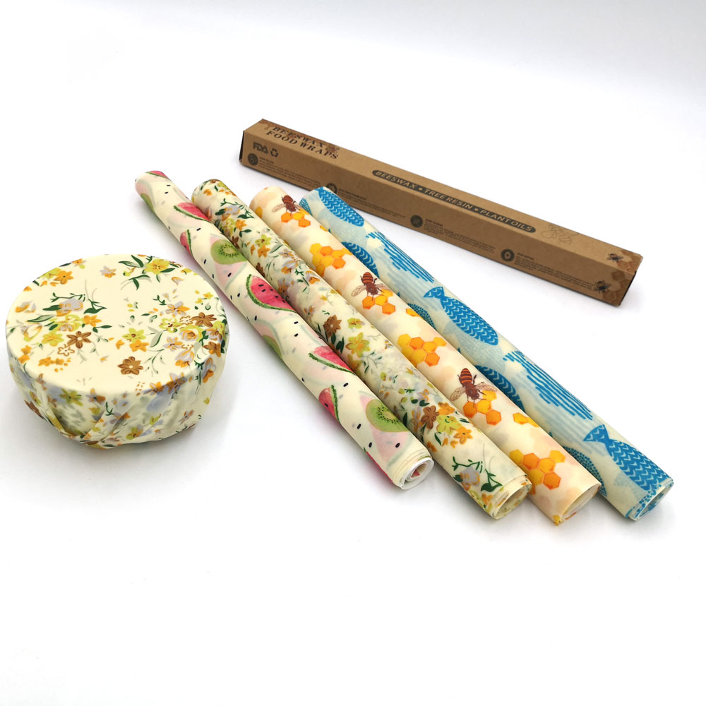 Amazon Best Selling 100CM Long Cotton Beeswax Reusable Food Wrap
