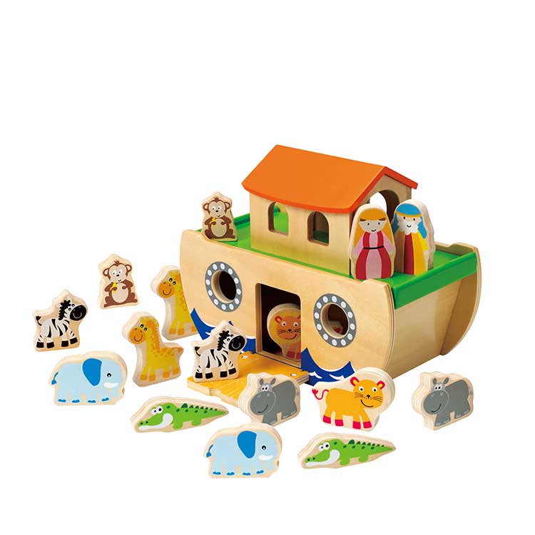 2020 оптовая продажа маленьких Монтессори деревянный Noah'S Ark музыкальная игрушка для детей ребенка