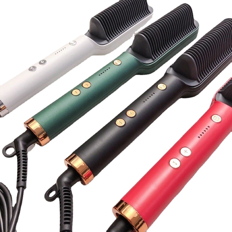 2023 Rapid Heating Styling Hair Straightener Comb Dedicated Straight Brush Hair Straightener Brush
