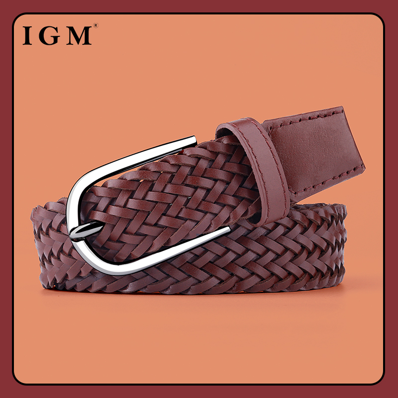 Men's Custom Designer Knitted Cowboy Vintage Genuine Braided Leather Belt