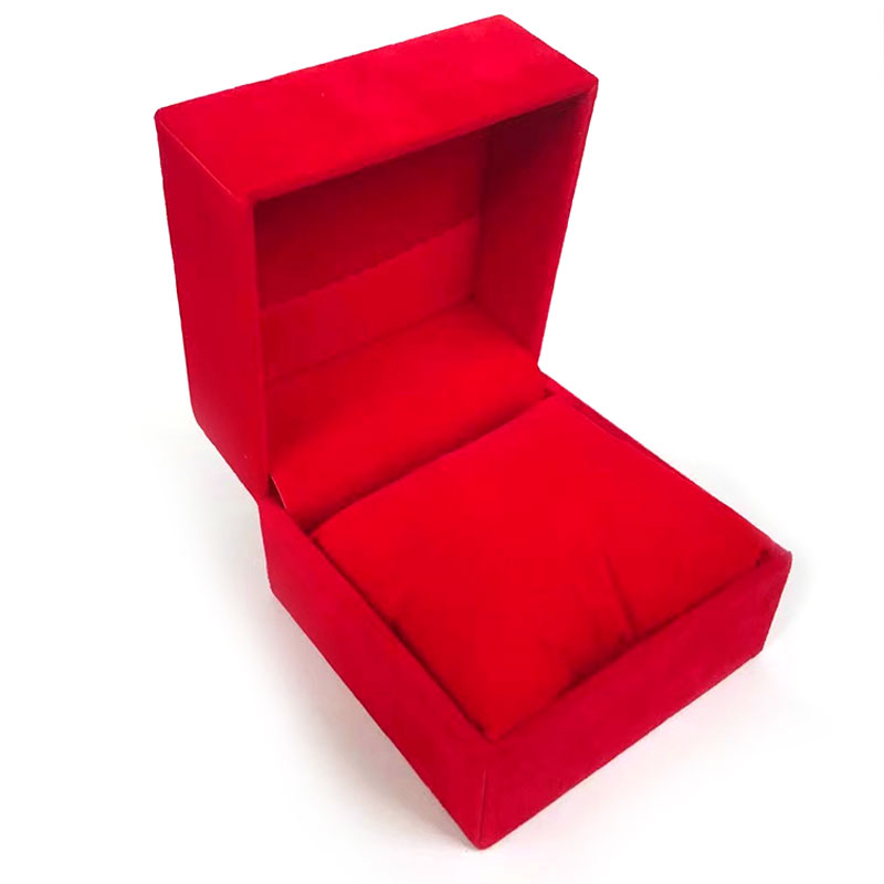 Watch Box High Quality Custom Logo Cheap Wholesale Red Gift Packaging New Design Custom Square Velvet Watch Box