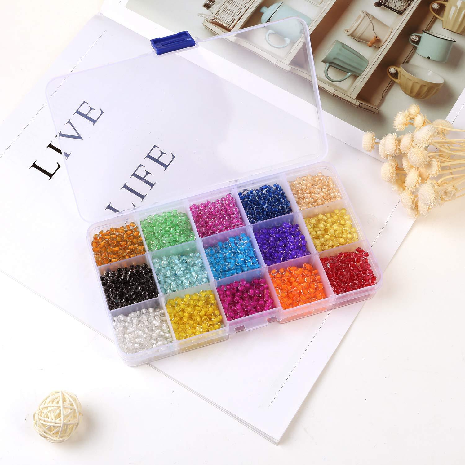 Amazon Hot Solid Color Millet Glass Rice Beads Baked Lacquer Beads Dyed Core 15 color seed beads DIY Jewelry Accessories