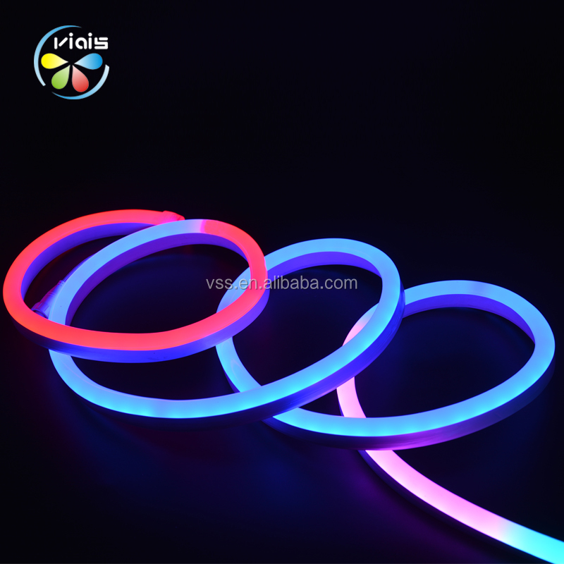 Неоновая Светодиодная лента 5050SMD RGB Водонепроницаемая IP68 DC24V Гибкая адресная светодиодная неоновая лента