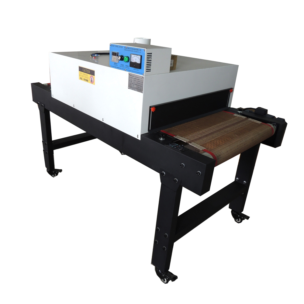 220V 4800W небольшая футболка конвейер туннельная сушилка 5.9ft. Длинный x 25,6 "ремень для трафаретной печатной машины