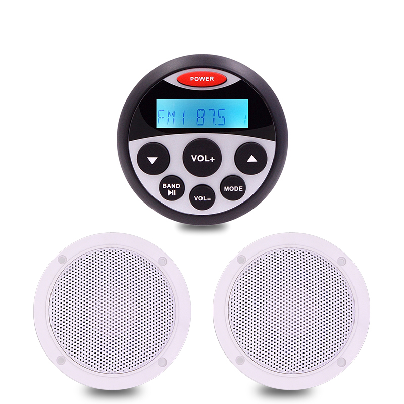 Водонепроницаемый морской стерео Bluetooth аудио FM AM радиоприемник MP3-плеер 5,25 "Морские Динамики для UTV ATV яхты мотоцикла лодки