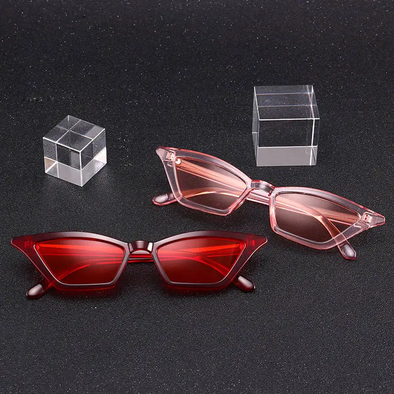 UV400 Fashionable Cat Eye Sunglasses Customized Logo Brand Designer Geometric PC Sunglasses for Women Men