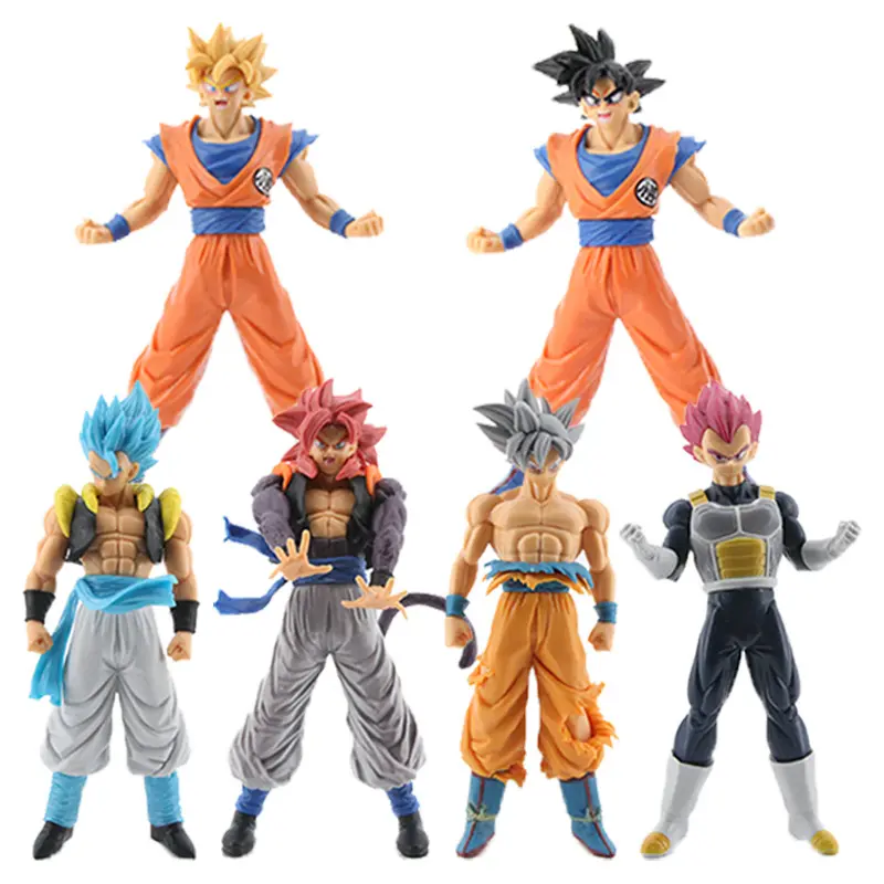 2021 Trends 7'' Set of 6pcs Novelty Japanese Cartoon Anime PVC Dragon Ball Figure Collectible Model Toys for Fans favor toys