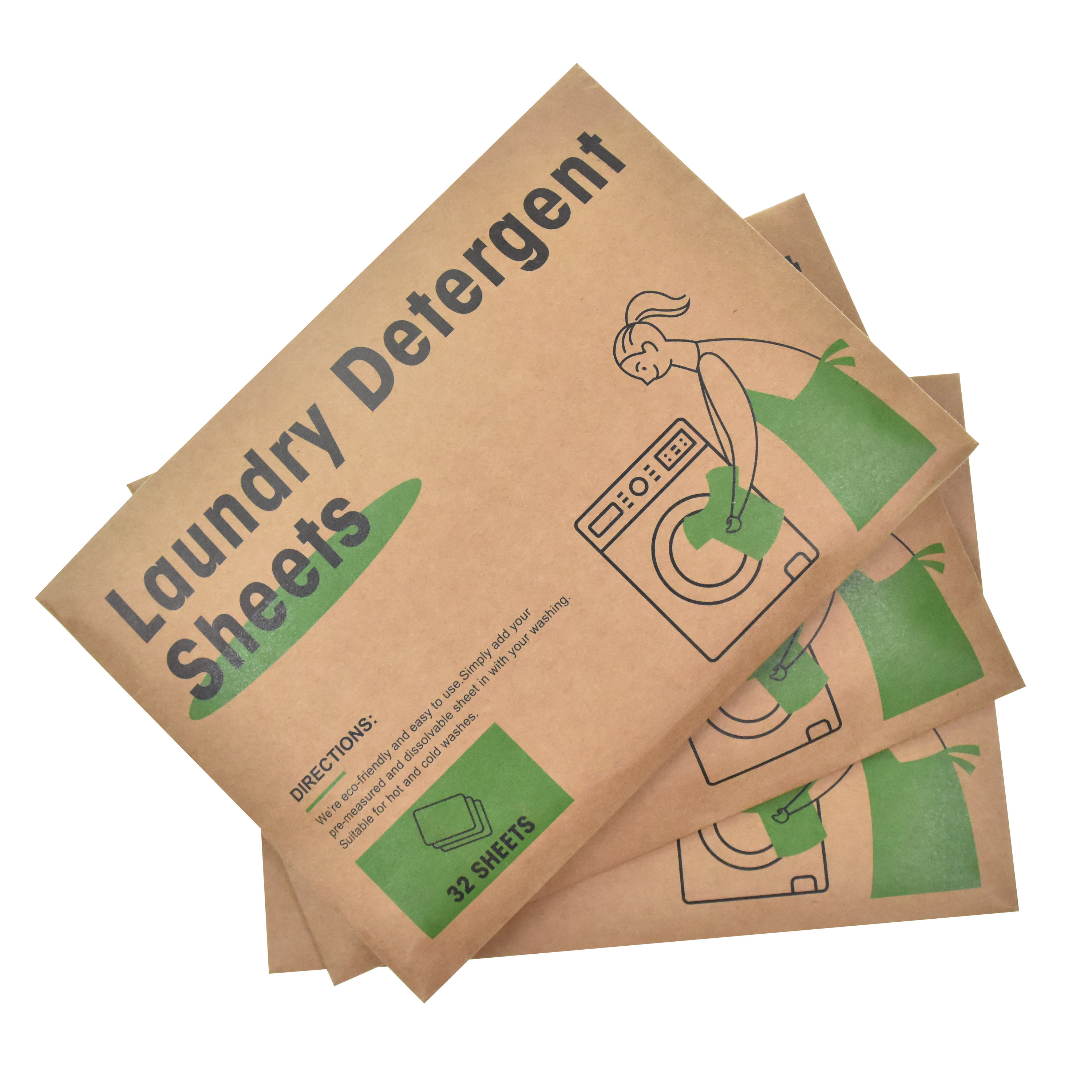 Laundry Detergent Environmental Laundry Tablets Washing Powder Home Cleaning Products Supplies Wash Paper Sheets New Formula