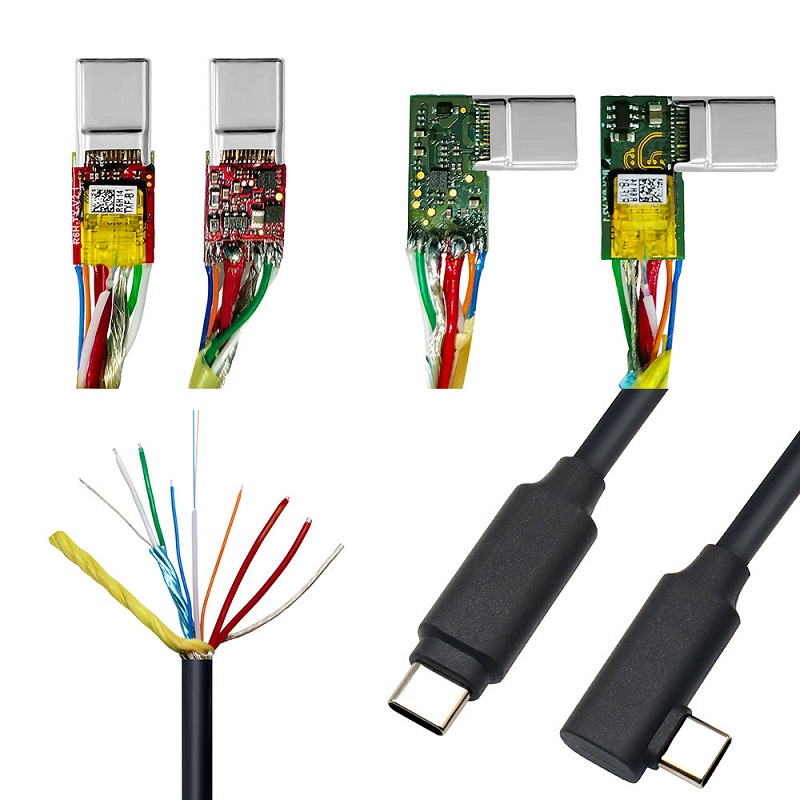 Черный удлинитель с 2 звеньями Usb C для зарядного устройства VR-кабеля для телефона VR-гарнитуры