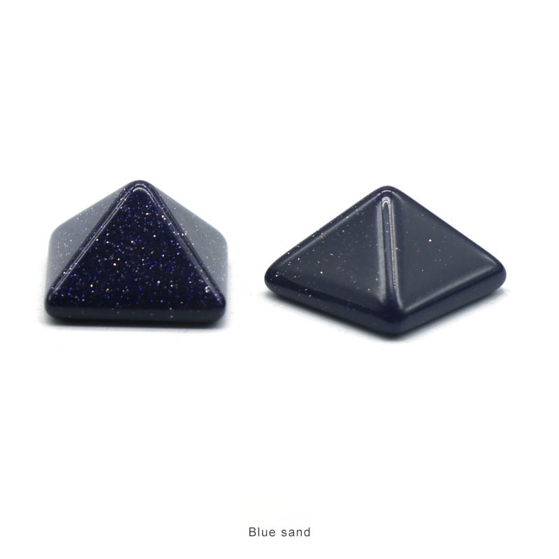 Wholesale Crystal Tumbled Stones Bulk Blue Sand Stone Pyramid Quartz Crystals Healing For
