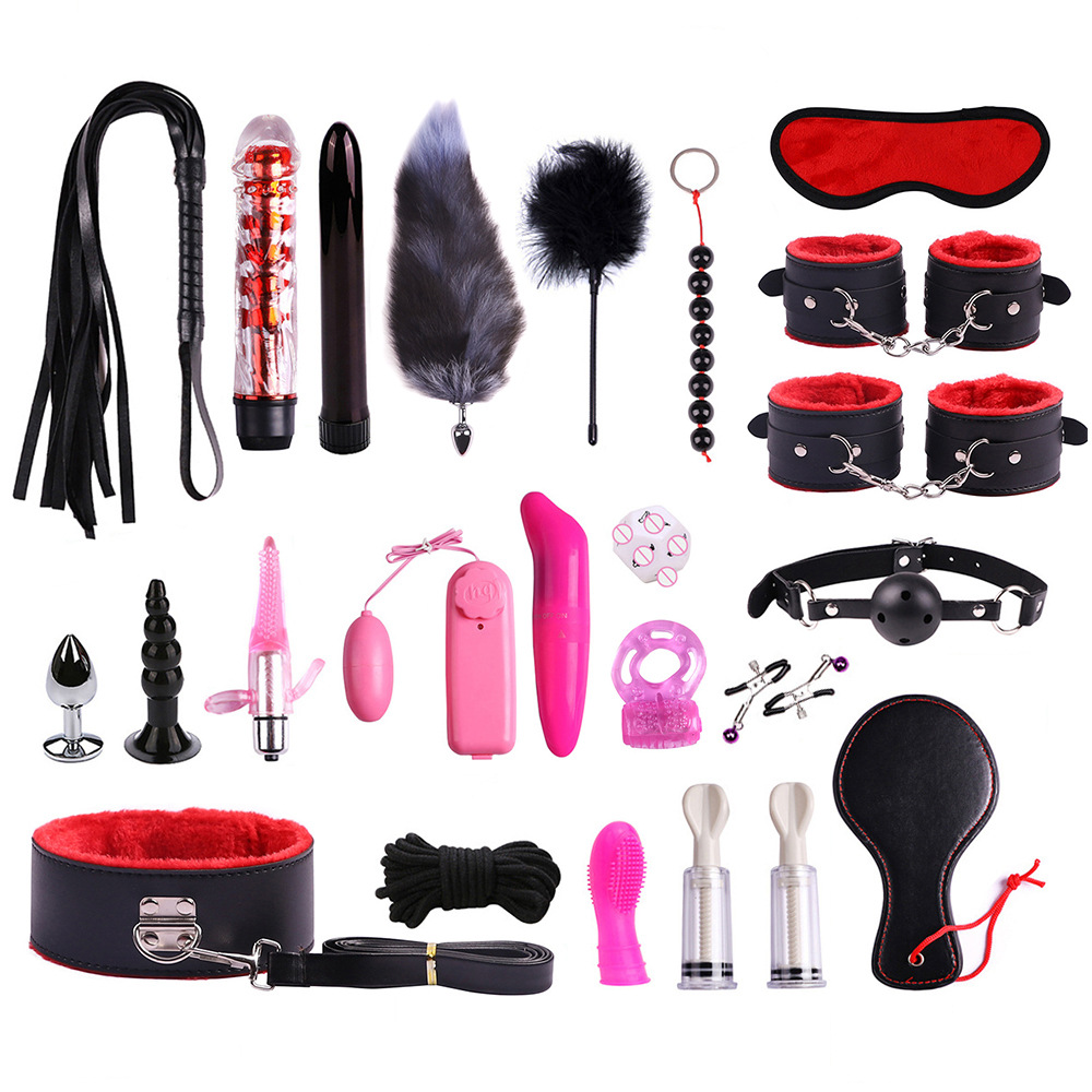 23Piece Leather Set Sex Toys BDSM Tuning Equipment Adult Bondage Kit