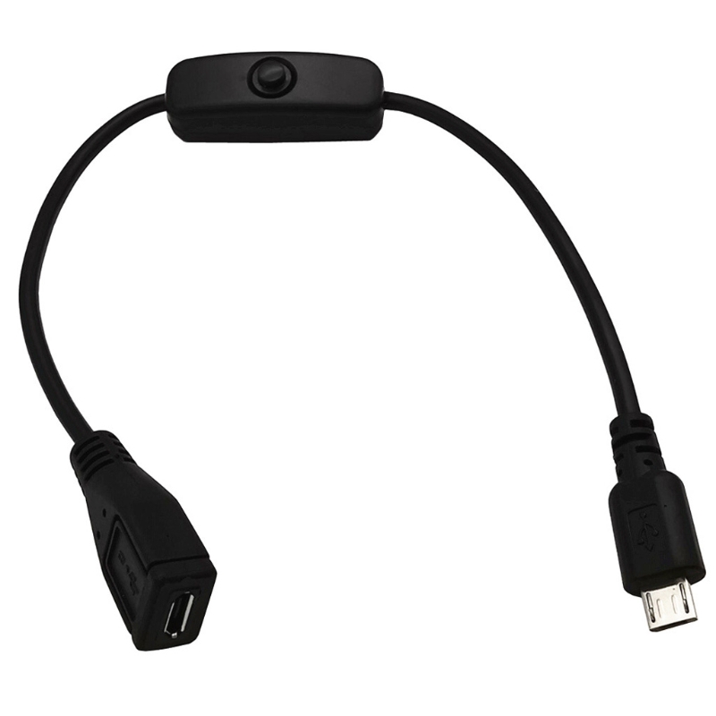 Удлинительный кабель Micro USB с переключателем ВКЛ./ВЫКЛ. Для мобильного телефона планшета Raspberry Pi