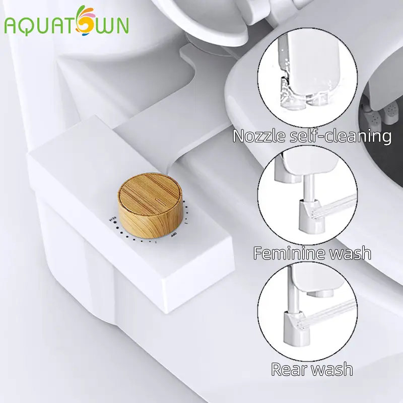 Modern Sleek Design Fresh Clean Water Sprayer Bidet Toilet Seat Attachment, OEM/ODM Nozzle Self-Cleaning Shattaf Toilet Bidet