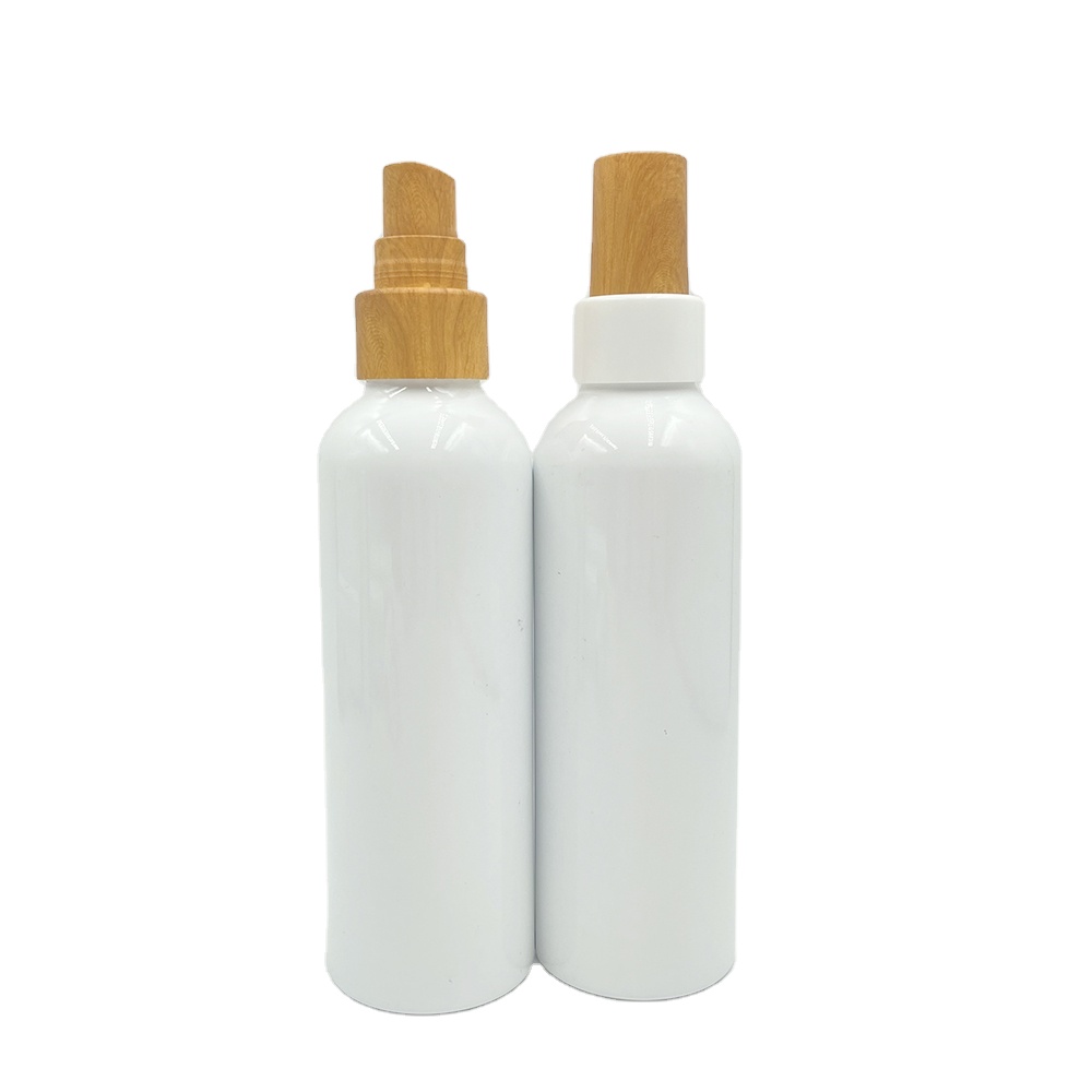 15ml-500ml custom empty refill silver aluminum pharmaceutical mist spray bottle with wooden mist sprayer
