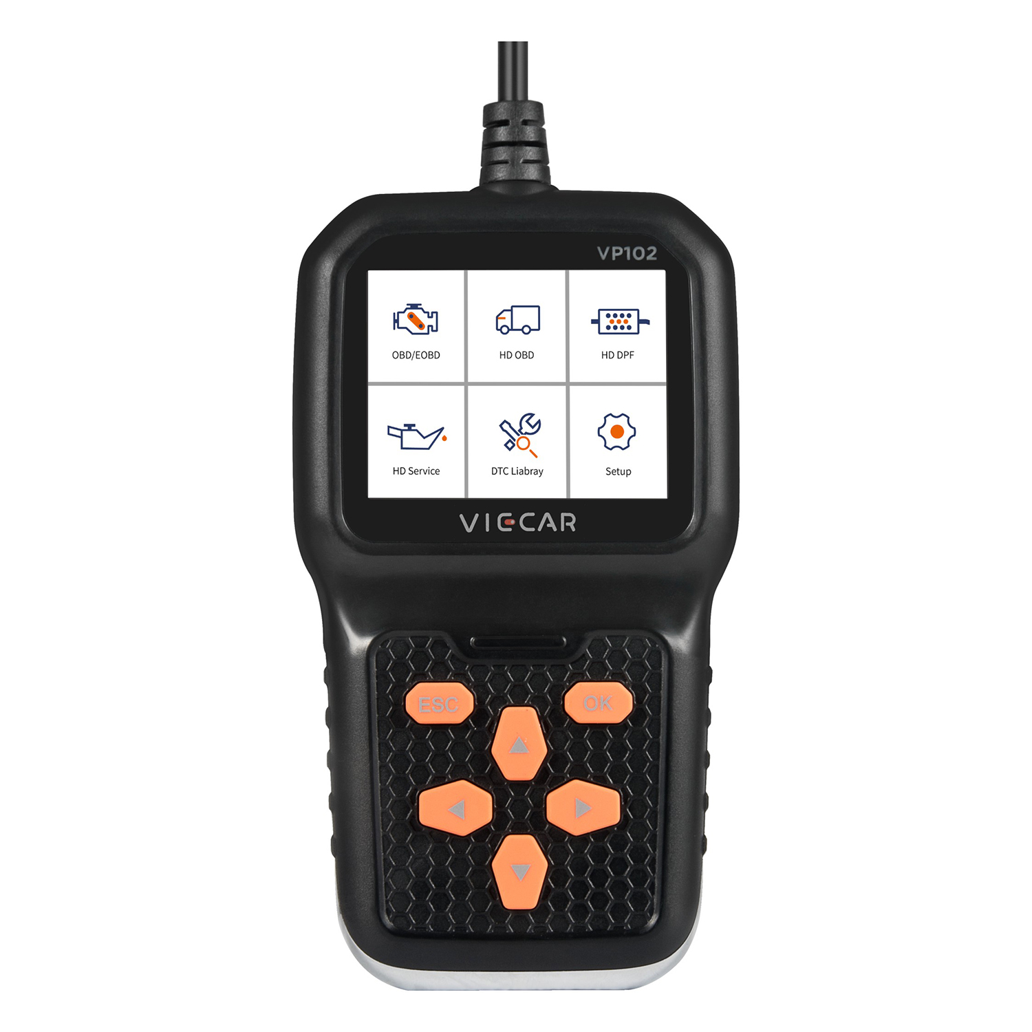 OBD2 Car Diagnostic Device VP102 Cable Connector for Most Cars
