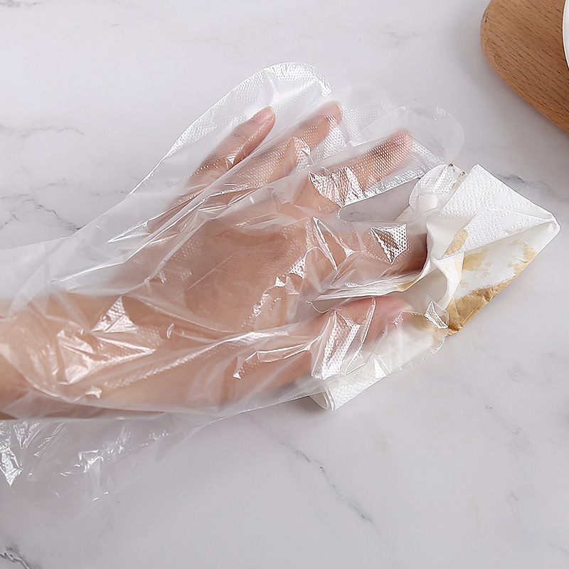 Прозрачные пластиковые одноразовые безопасные перчатки для пищевых продуктов