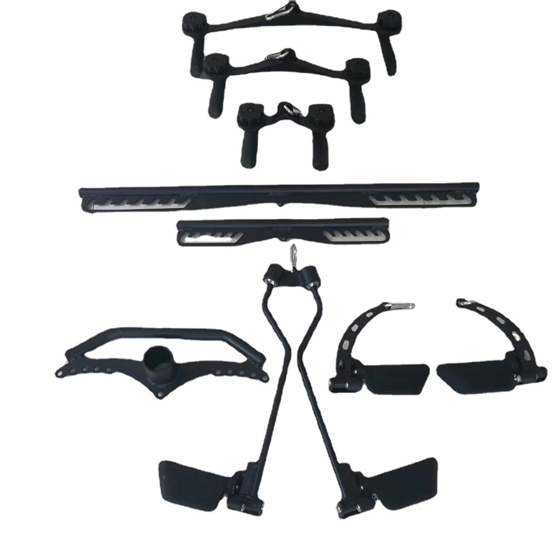 Hot sale home fitness gym fitness lat pull down 8 pcs kit handle grip