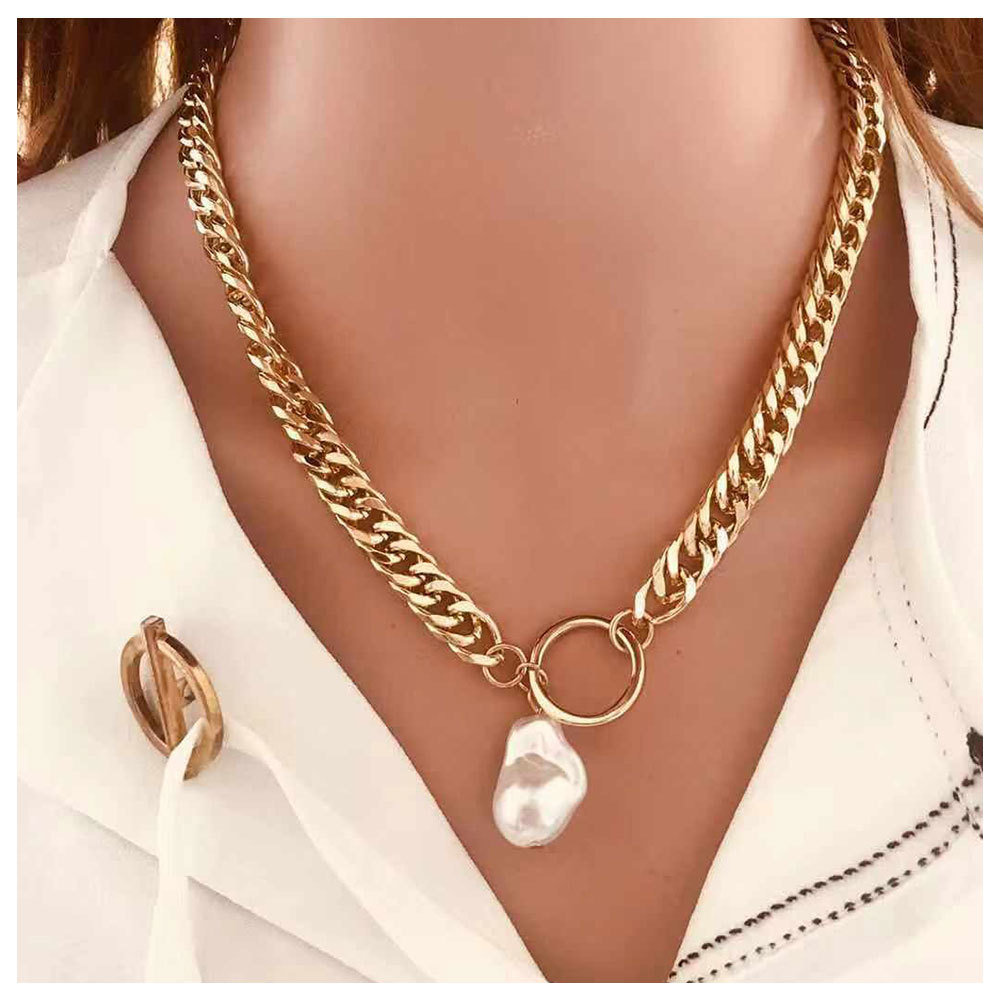 LWN11 Charm Natural Dropshipping Jewellery FashionHips Hopss Necklace Baroque Pearl Pendant Necklace